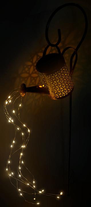 Produktbild Lunartec Deko Giesskanne mit Solar LED Beleuchtung, 4er Set (IP44)