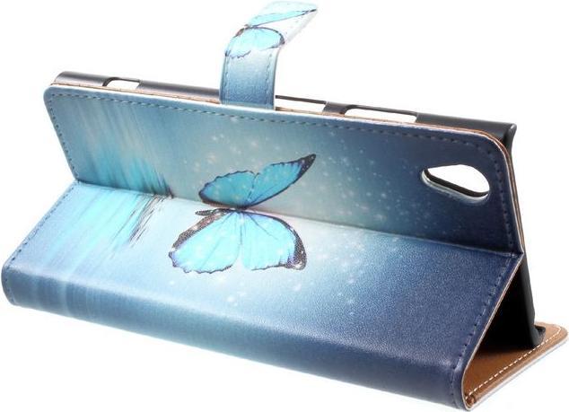 Produktbild MU Style Leder Bookcover Hülle mit Muster (Xperia XA1 Plus)