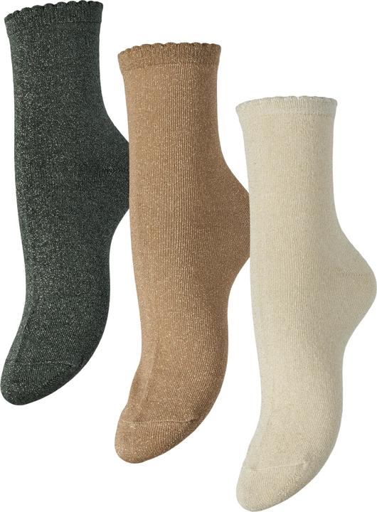 Produktbild Pieces Pcsebby Glitter Long 3-Pack Socks Noos (3er Pack, One Size)