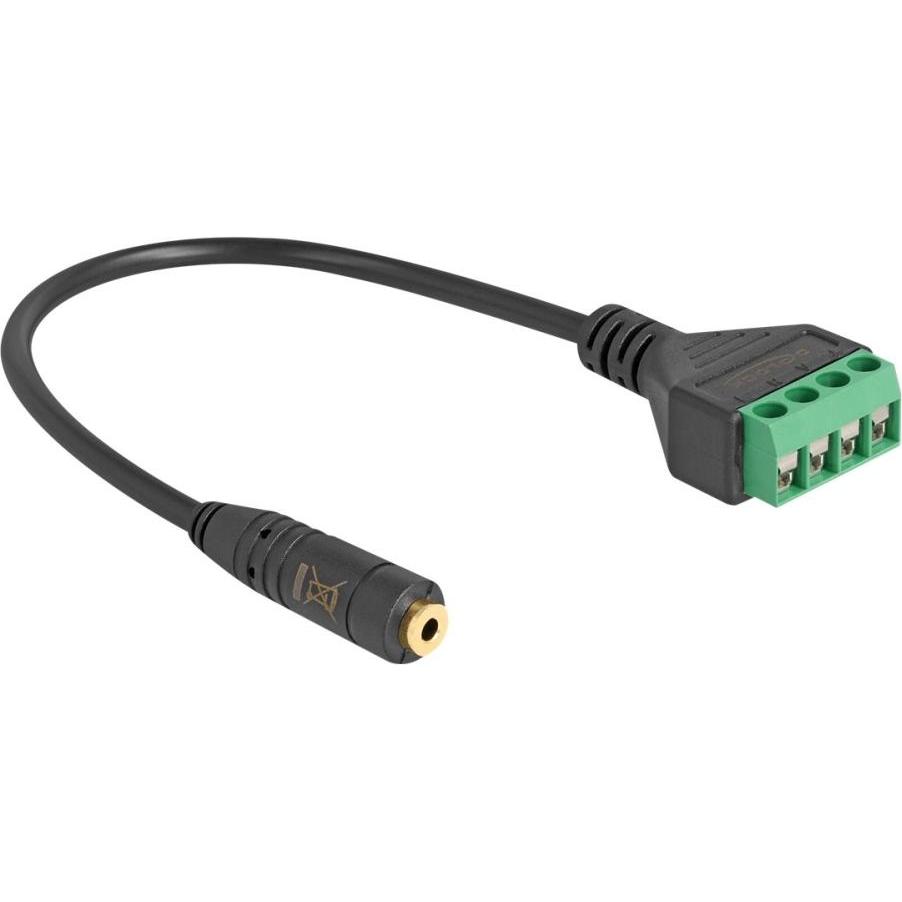 Thumbnail - Delock Kabel Klinkenbuchse 2,5 mm 4 Pin zu Terminalblock Adapter 20 cm (0.20 m), Audio Kabel