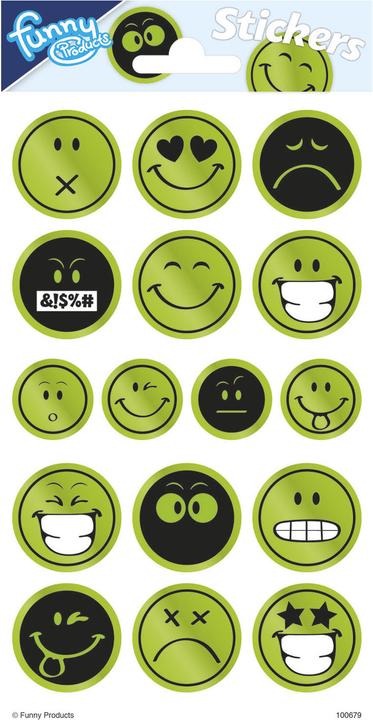 Actual product image Totum Stickervel Reflective - Lachgezicht