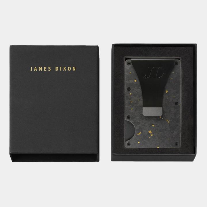 Produktbild James Dixon Forged Carbon - Matt Black Yellow - Money Clip