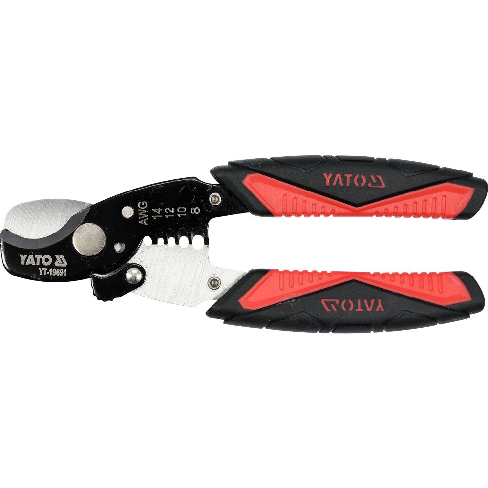 Yato, Zange, Profi Stripper Kabel 170 mm lang, Cutter, 1,6–3,2 mm, 14–8 AWG (yt-19691) (170 mm)