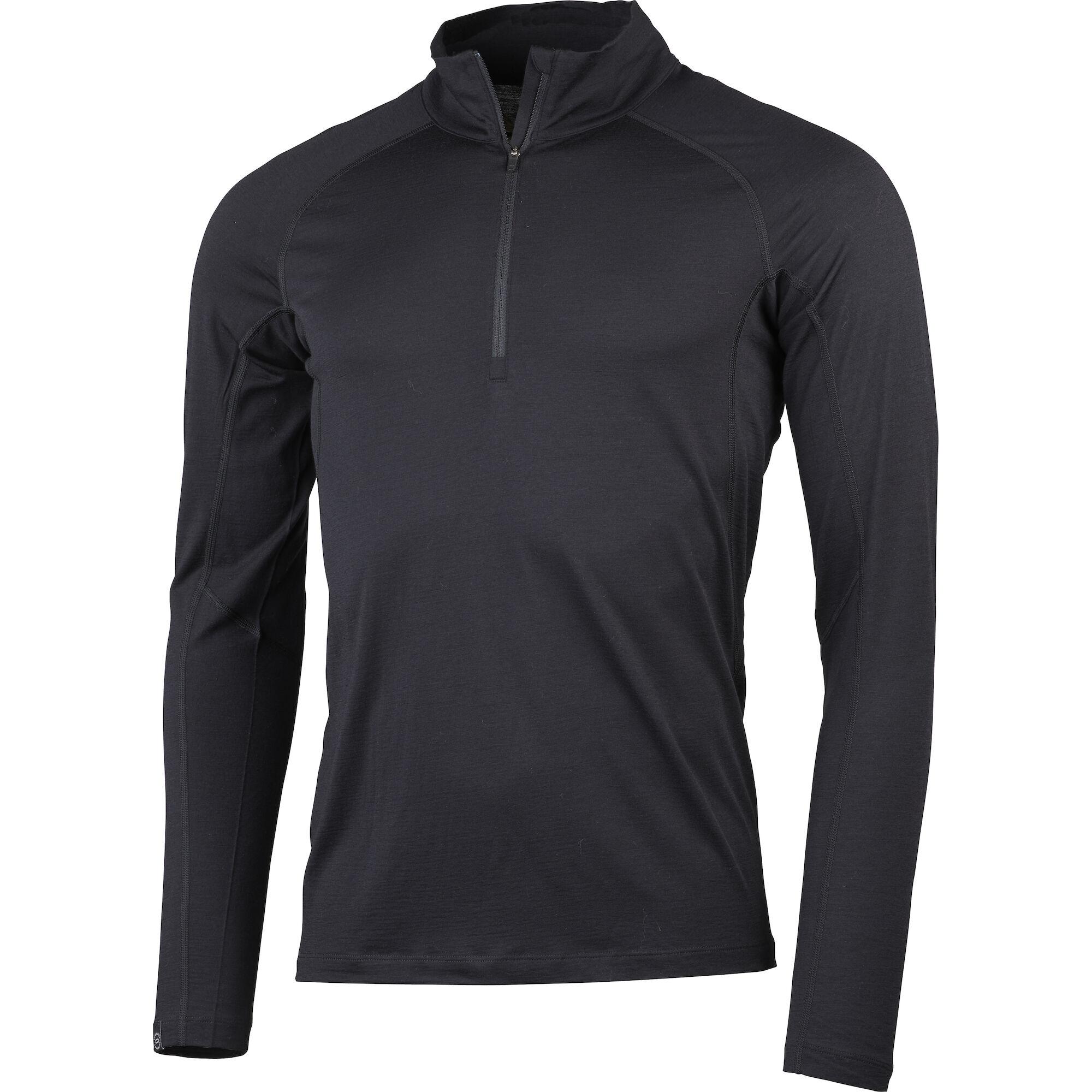 Lundhags, Herren, Funktionsshirt, Gimmer Merino Light 1/2 Zip (XXL), Schwarz, XXL