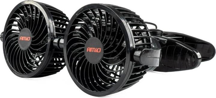 Produktbild Amio Autoventilator mit Clip 2x4" 12V