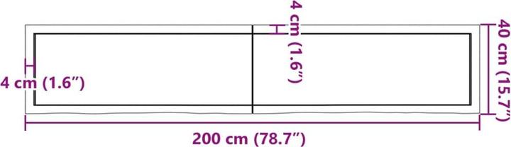 Produktbild vidaXL Saba (200 x 40 x 6 cm)