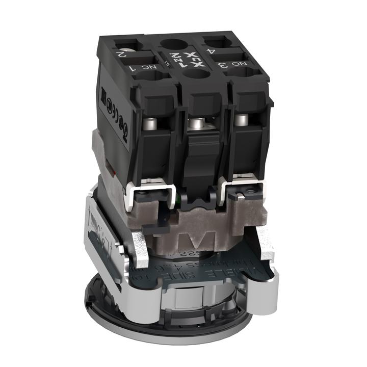 Actual product image Schneider Electric Illuminated pushbutton Harmony XB4F 30mm 1OE+1S green 230V