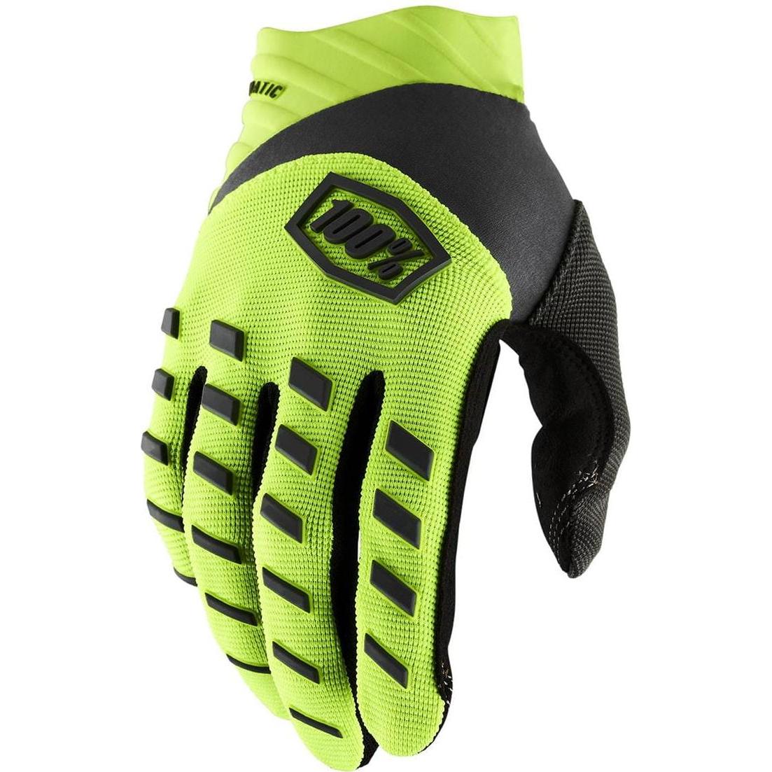 100%, Unisex, Handschuhe, Airmatic Handschuhe fluo gelb-schwarz S, Gelb, (S)