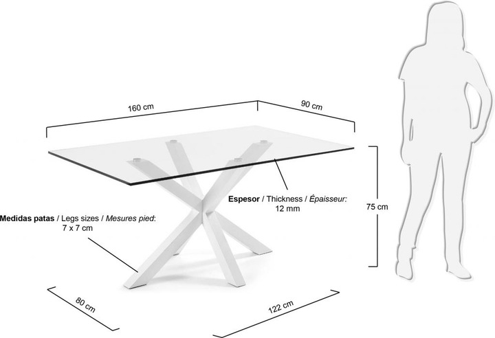 Actual product image Kave Home Arya (90 x 160 x 75 cm)