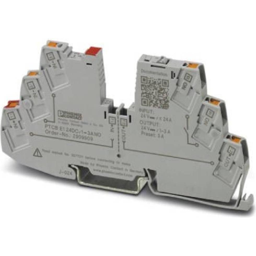 Phoenix Grigio Interruttore Differenziale, Interruttore Automatico Ptcb E1 24Dc/1-3A No