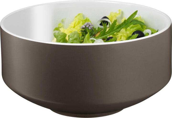 Produktbild WMF Salatschüssel Set mit Salatbesteck 32cm Moto Porzellan Edelstahl 18/10 poliert (26 cm, 3 x)
