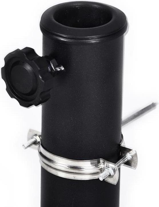 Produktbild VCM Sonnenschirmständer 9kg Polyresin halbrund schwarz Gussoptik 49x 31cm Balkon