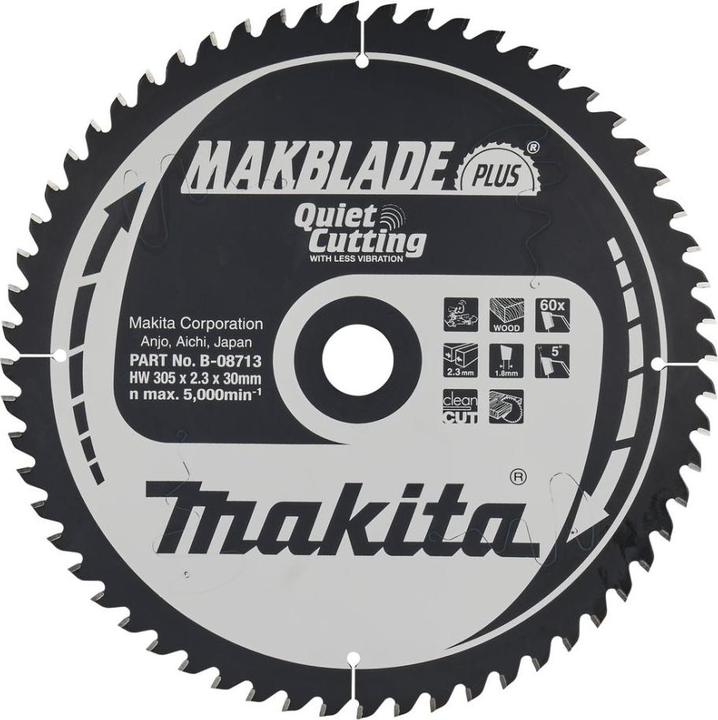 Actual product image Makita B-08713 TCT saw 305X2.3X30mm 5° T60 MAKBLADE PLUS