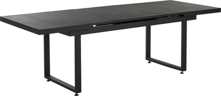 Beliani Gartentisch Aluminium schwarz 180 / 240 x 90 cm ausziehbar VALCANETTO (90 cm)