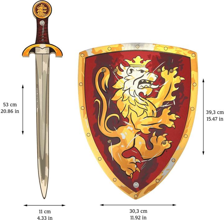 Immagine prodotto Liontouch Nobile cavaliere giocattolo con spada e scudo, rosso