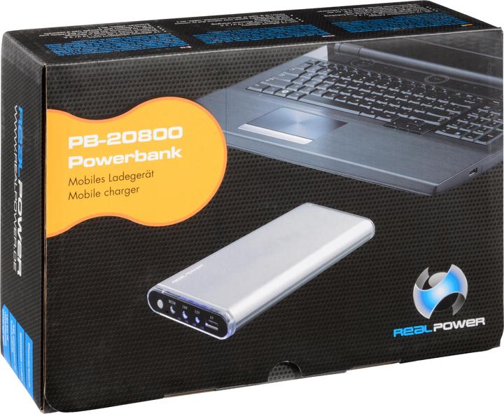 Produktbild Ultron Realpower Powerbank PB-20800 - Batterieladegerät (20800 mAh, 76.96 Wh)