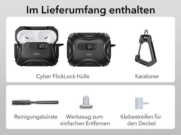 Actual product image ESR Cyber FlickLock HaloLock AirPods Pro 3 (Charging case cover)