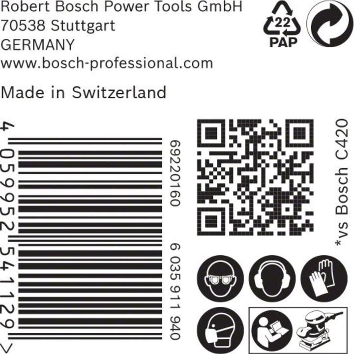 Actual product image Bosch Professional Zubehör Expert M480 Sanding net for orbital sander, 115x 230 mm, G 320, 50 pcs. (320)