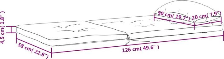 Image du produit vidaXL Adirondack Stuhlkissen (126 x 4.50 cm)