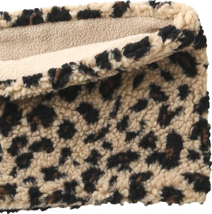 Actual product image Vertbaudet Girls' snood made of teddy fleece with leopard print, fleece lining
