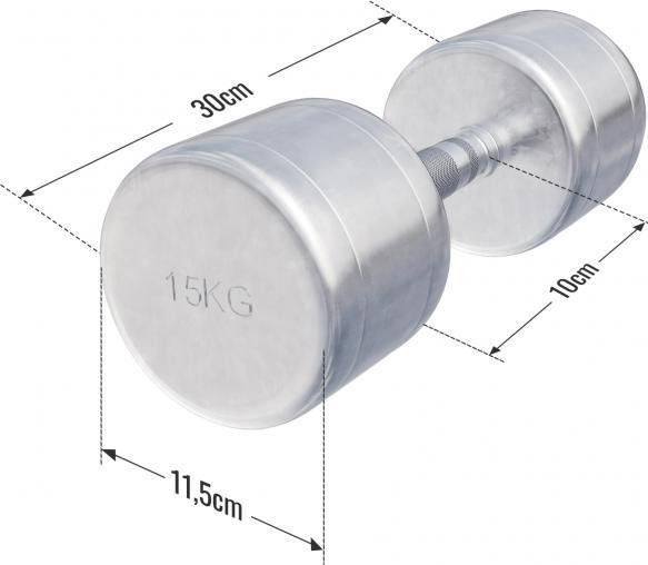 Actual product image Gorilla Sports Chrome dumbbells (2 x 15 kg)