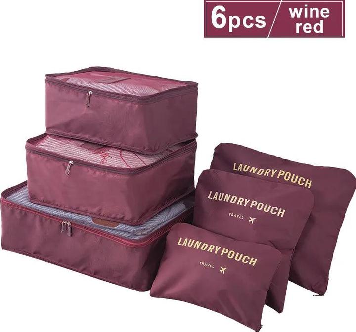 Actual product image Only-Bags.Store 6 PCS Set Travel Organiser Storage Bags Capacity Suitcase Sorting Organiser Set