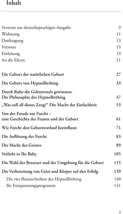 Actual product image HypnoBirthing. Der natürliche Weg zu einer sicheren, sanften und leichten Geburt (German, Marie F. Mongan, 2014)