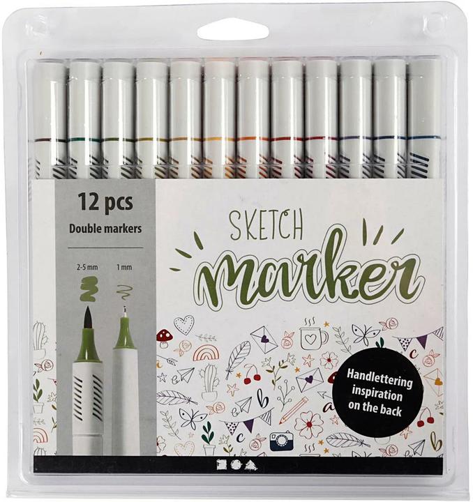 Produktbild Creativ Company Fasermaler Sketch Marker (12x)