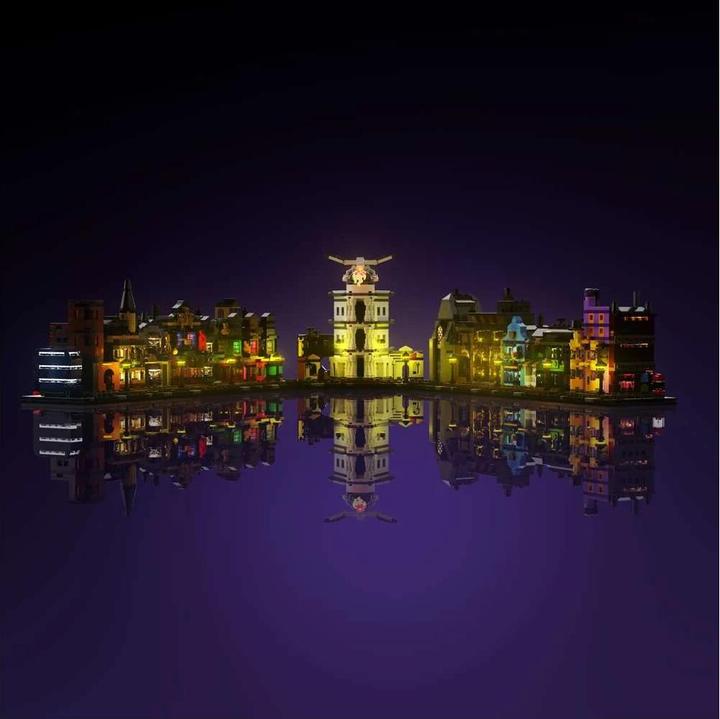 Actual product image Light my bricks LMB 2.0 LEGO® 76444# Harry Potter Diagon Alley Wizarding Shops Light Kit