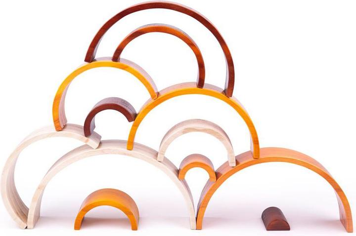 Actual product image Bigjigs Large wood pile Rainbow Natural
