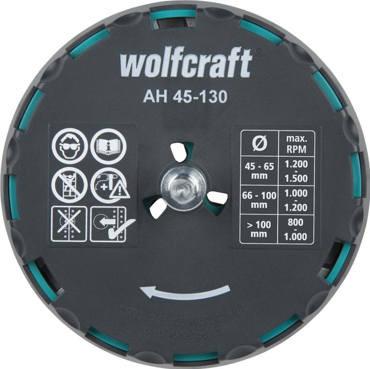 Produktbild wolfcraft 1 AH 45-130 Lochsäge verstellbar ø45-130 (130 mm, 45 mm)
