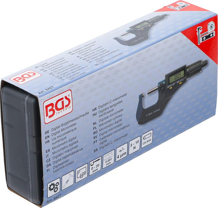 Actual product image BGS Digital Micrometer 0 - 25 mm