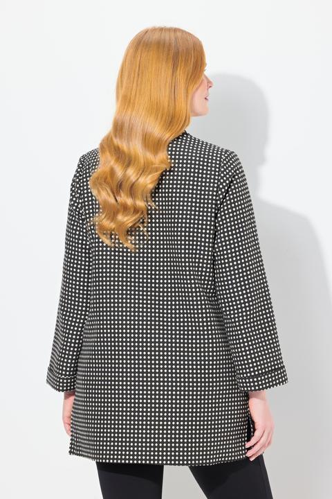 Produktbild Ulla Popken Jacquard-Jacke, A-Linie, Reverskragen, Seitenschlitze (58)