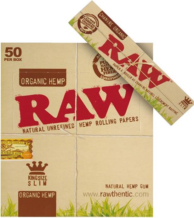 Actual product image RAW Organic King Size Slim (Box 50pcs.)