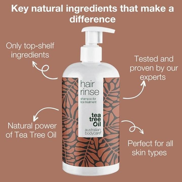 Immagine prodotto Australian Bodycare Sciacqua i capelli 500ml di Shampoo trattante all'olio di Tea Tree (500 ml, Shampoo liquido)