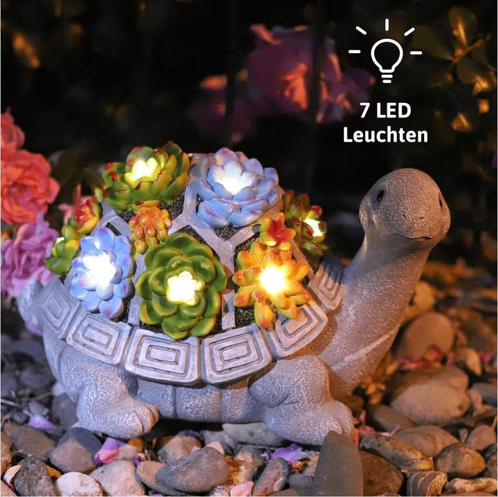 Produktbild Dönges Solar-Gartendeko Schildkröte, mit 7 warmweissen LEDs