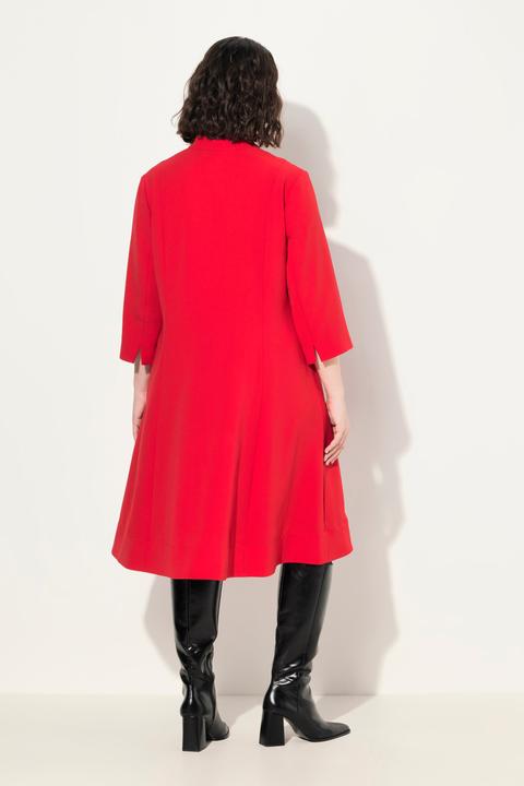 Produktbild Ulla Popken Midikleid, Stehkragen, V-Ausschnitt, 3/4-Arm, Taschen (60)