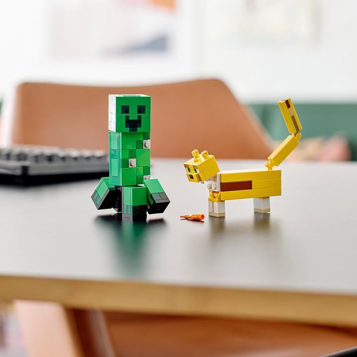 Produktbild LEGO BigFig Creeper und Ozelot (21156, LEGO Minecraft)