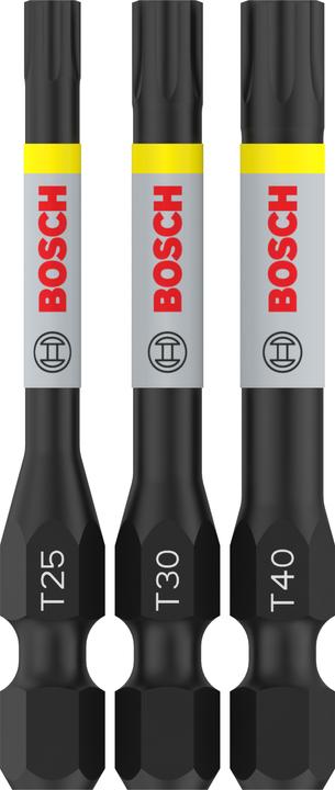 Actual product image Bosch Professional Zubehör PRO Torx Impact Bit, T25, T30, T40, 55 mm, 3 pcs. (T30, T25, T40)