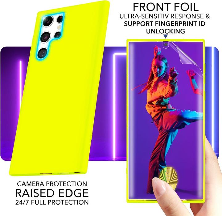 Produktbild Nalia Neon Silikon Hülle mit 2x Displayschutz (Samsung Galaxy S23 Ultra)