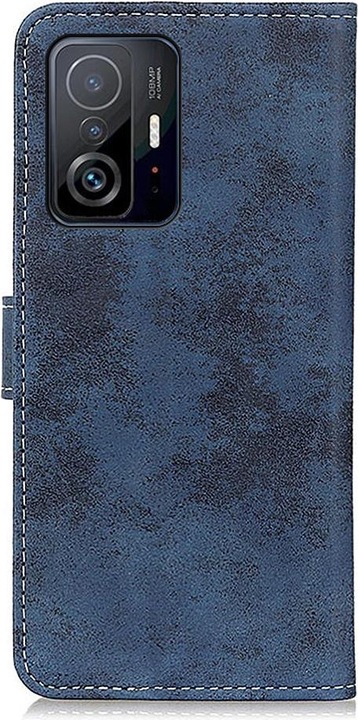 Actual product image Cover-Discount Xiaomi 11T - Vintage case suede look dark blue (Xiaomi 11T Pro, Xiaomi 11T)