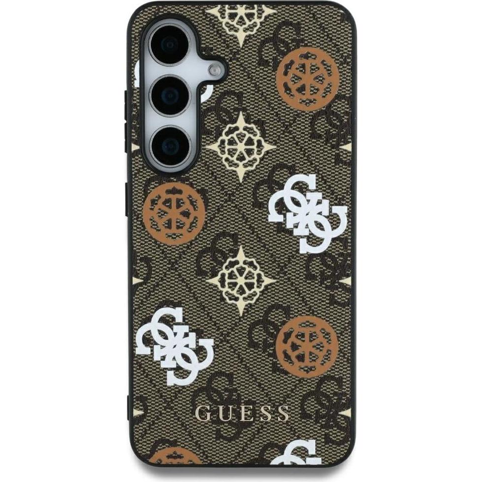 Guess Etui 4G Printed Colored Peony Pattern MagSafe do Samsung Galaxy S25 Ultra brÄ zowy (Samsung Galaxy S25 Ultra), Sma...