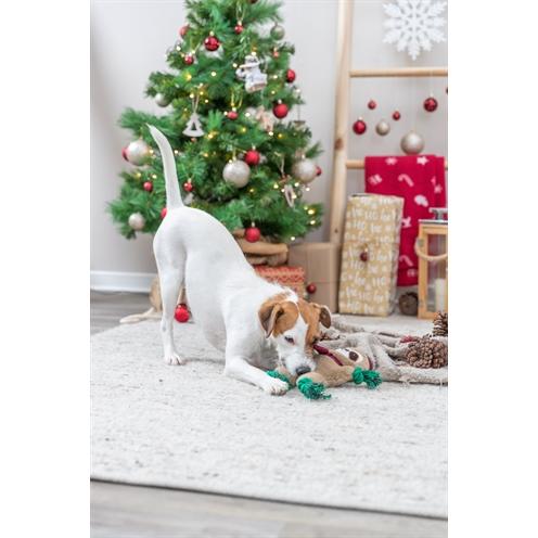 Thumbnail - Trixie xmas luiaard pluche / flostouw, Hundespielzeug