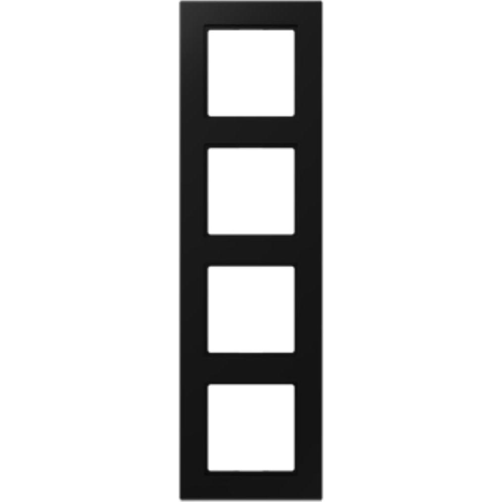 JUNG, Accessoires schakelprogramma, Frame A 550 A5584BFSWM 4-voudig grafiet zwart