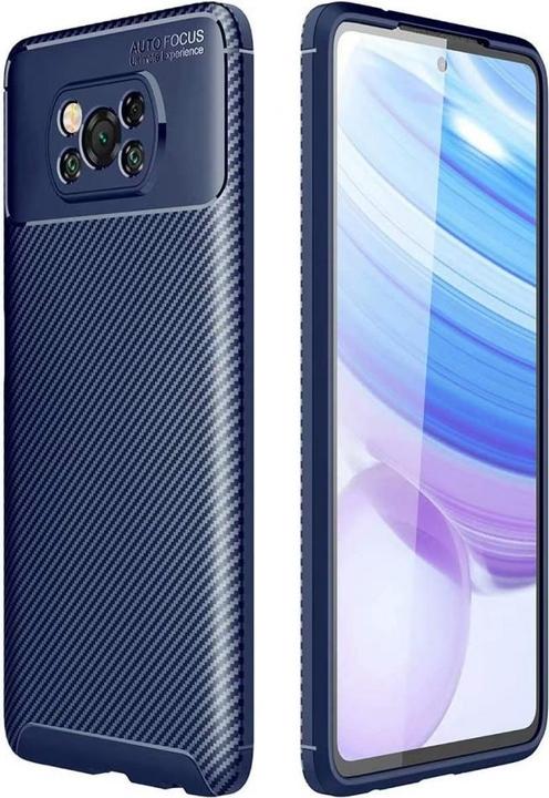 Actual product image Screenguard Xiaomi Poco X3 Pro Cover Carbon Design TPU Case (Xiaomi Poco X3 Pro)
