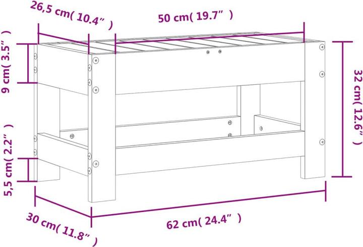 Actual product image vidaXL Garden sofa with armrest