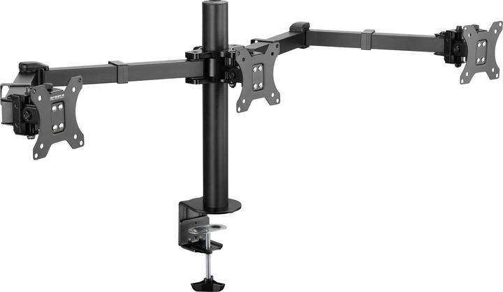 SpeaKa Professional Tischhalterung für drei Monitore mit 43.18 - 68.58cm (17 - 27) Zoll (Tisch, 27", 21 kg)