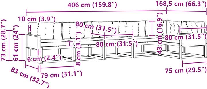 Produktbild vidaXL Outdoor-Sofa