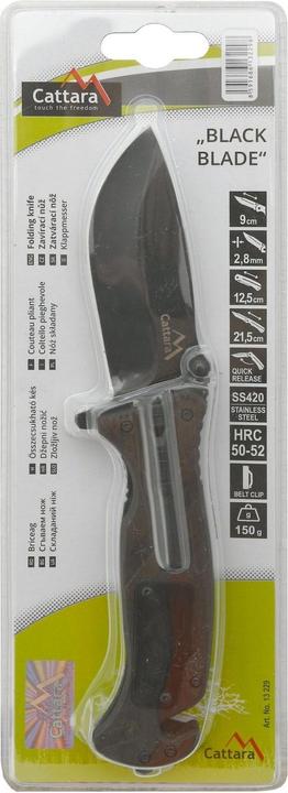 Produktbild Cattara BLACK BLADE Feststellmesser mit Sicherung 21,7 cm (9 cm)