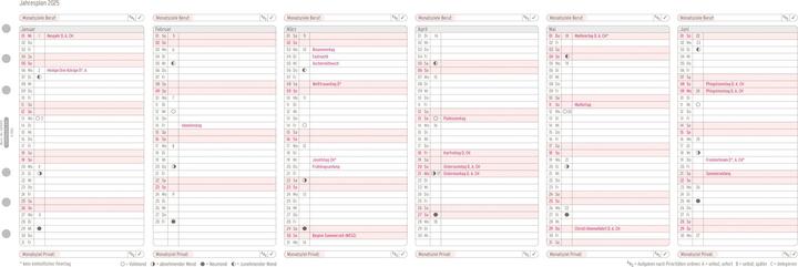 Actual product image Chronoplan Annual plan Midi 2025 (1 month / 1 page)